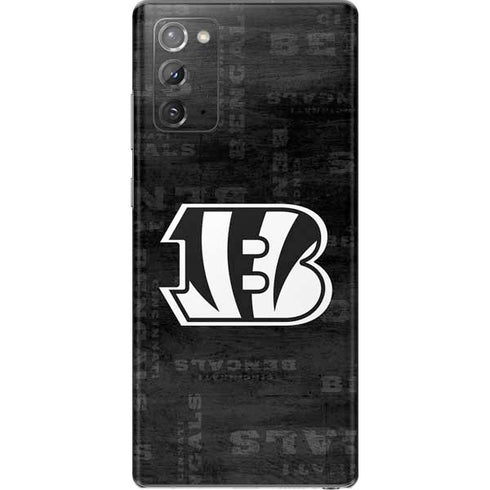 NFL Cincinnati Bengals Black & White Galaxy Note20 5G Skin